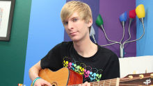 Liam Tunes His Guitar & Cock