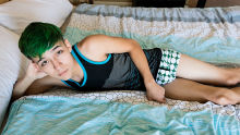 Smooth Young Bottom Takes A Dildo!
