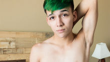 Smooth Young Bottom Takes A Dildo!
