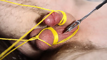 Shaved Wanked & Cock Tied!