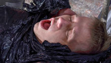 Twink Boy Cocooned In Plastic!