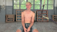 American Boy Mitch Has Big Balls