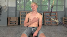 American Boy Mitch Has Big Balls